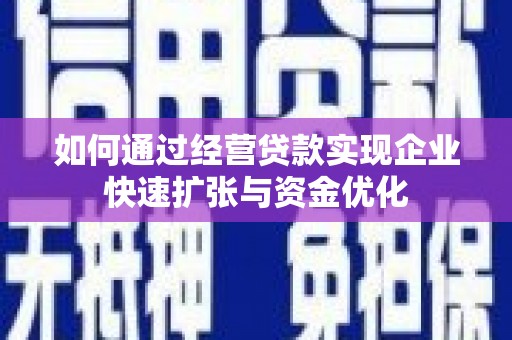 西双版纳如何通过经营贷款实现企业快速扩张与资金优化