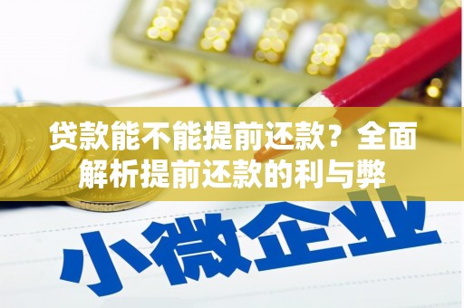 西双版纳贷款能不能提前还款？全面解析提前还款的利与弊