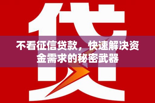 西双版纳不看征信贷款，快速解决资金需求的秘密武器