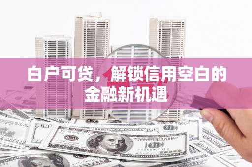 西双版纳白户可贷，解锁信用空白的金融新机遇