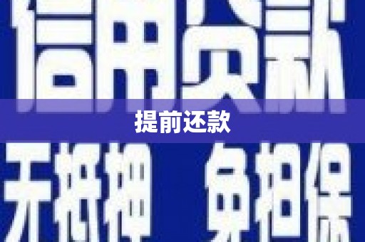 西双版纳提前还款