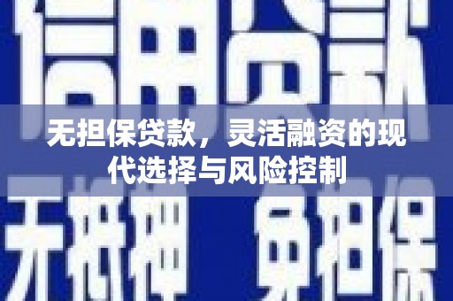 西双版纳无担保贷款，灵活融资的现代选择与风险控制