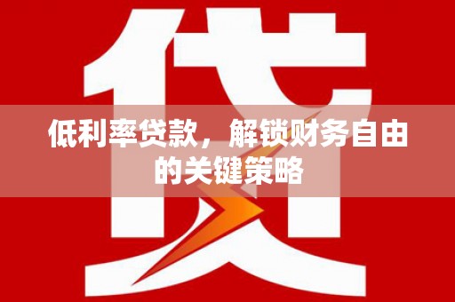 西双版纳低利率贷款，解锁财务自由的关键策略