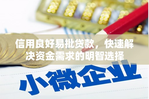 西双版纳信用良好易批贷款，快速解决资金需求的明智选择