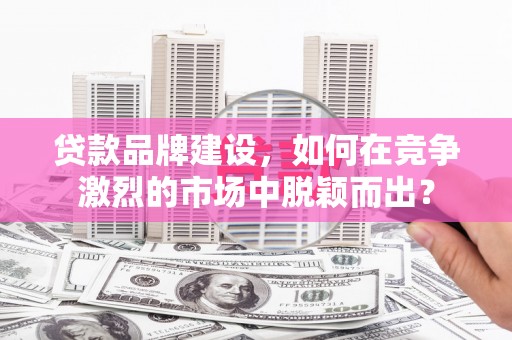 西双版纳贷款品牌建设，如何在竞争激烈的市场中脱颖而出？