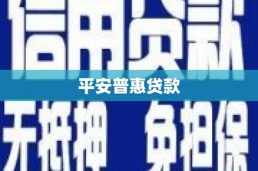西双版纳平安普惠贷款
