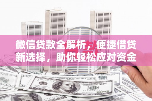 西双版纳微信贷款全解析，便捷借贷新选择，助你轻松应对资金需求